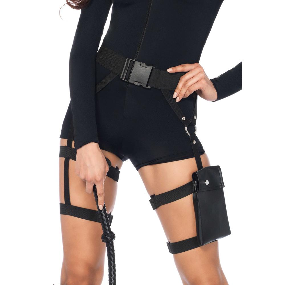 Leg Avenue - Police Garter Utility Ceinture de costume - Noir